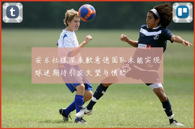 安东社媒深表歉意德国队未能实现球迷期待引发失望与愤怒